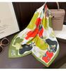Korean Style Fashion Thin Silk Like Square Scarf For Women Summer Versatile Decorative Neckerchief
