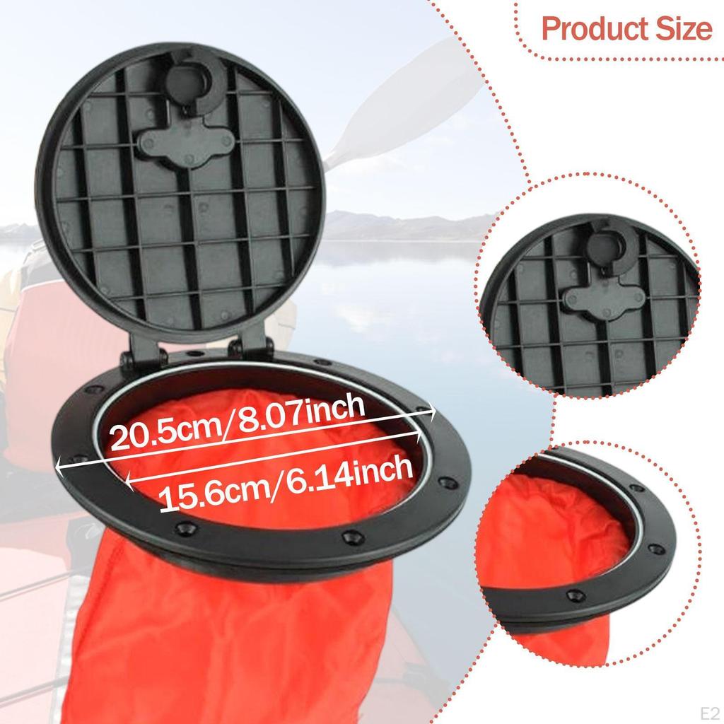 6'' Kayak Deck Hatch Cover Marine Accessories Sealing Easy To Install Plate with Storage Bag