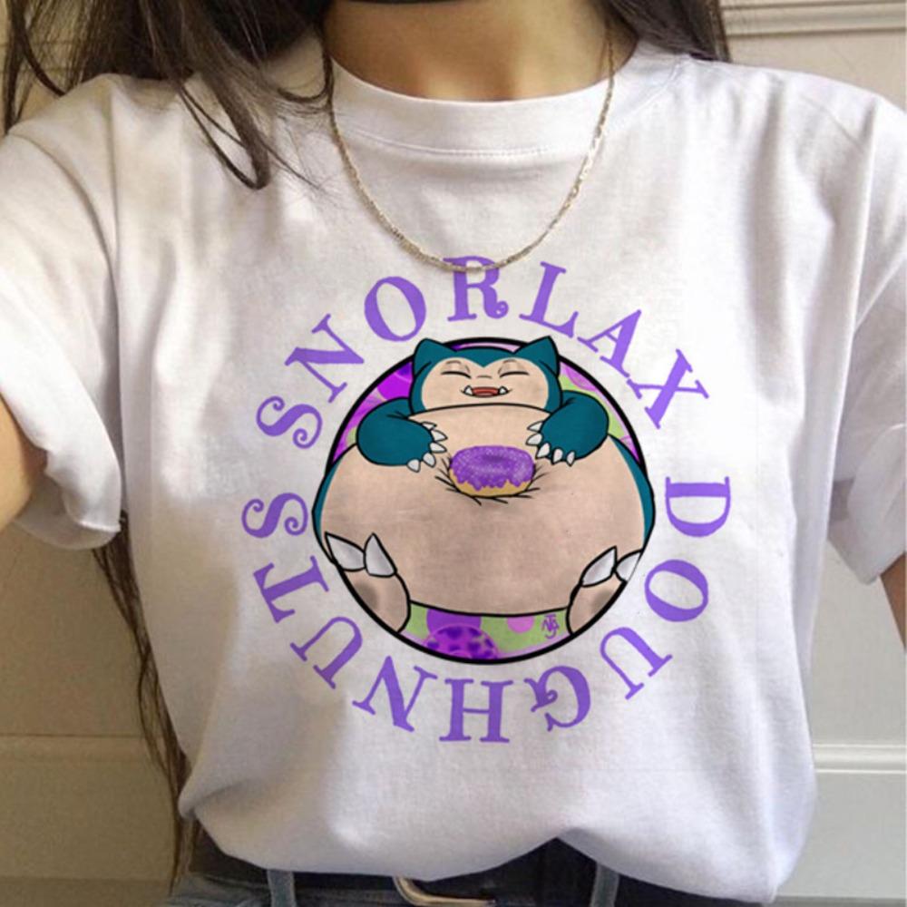 MINISO Harajuku T Shirts Women Kawaii Funny Cartoon Summer T-shirt Cute Print T-shirt Fashion Streetwear Top Tees Female