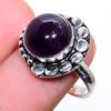 Amethist Edelsteen Handgemaakt 925 Sterling Zilveren Sieraden Ring Maat 7.5