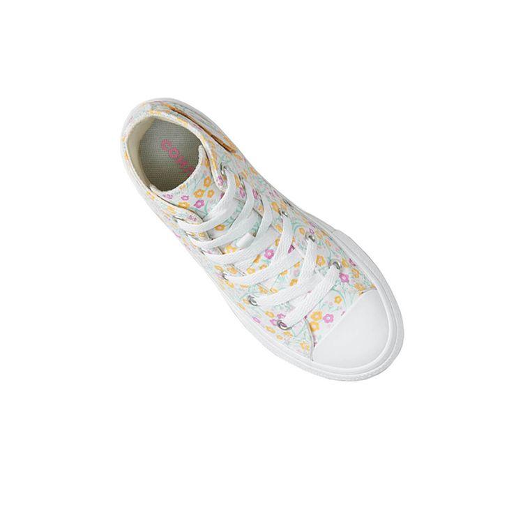 Converse Chuck Taylor All Star High Top Ditsy Floral Canvas Shoes Kids Sneakers White 666875C