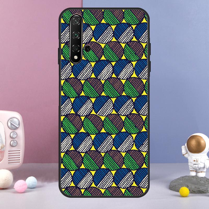 African Fabric Print For Huawei Nova 9 10 SE 3i 7i 8i 11i 12i Y60 Y61 Y70 Y72 Y73 Y90 Y91 P20 P30 P40 Lite Case