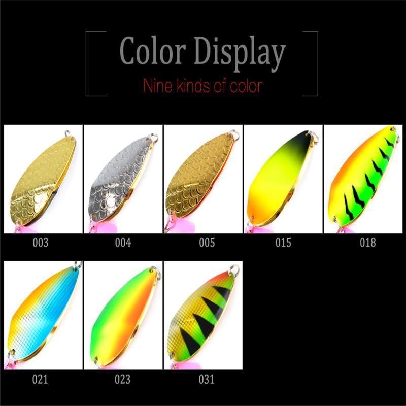 FTK 1PC 8 Colors Spoon Fishing Lure 25g/30g/35g With Treble Hook Bass CrankBait Spoon Crank Bait