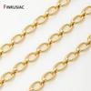 7*10mm 18K Gold Plated Brass Large O Chain for Jewelry Making,High Quality Metal Link Chains for Necklace Bracelet accessories