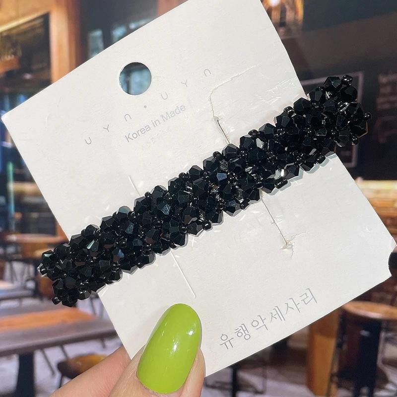 Mode Kristall Frühlings Haarspangen Nadeln Handgemachte Perlen Haarspangen Für Frauen Mädchen Mode Einfache Haaraccessoires Kopfschmuck