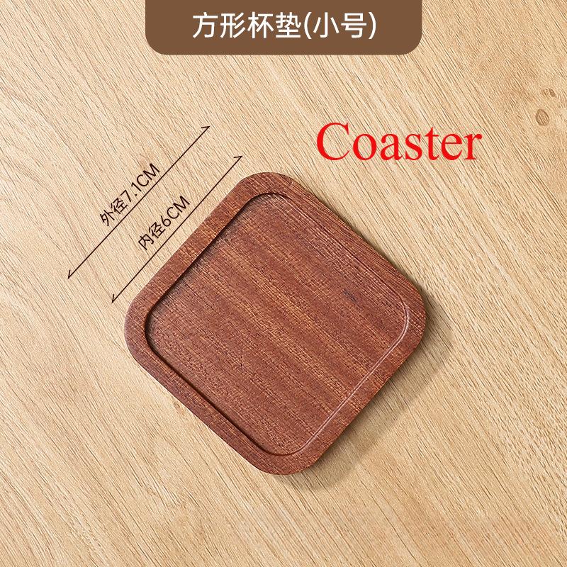 1PCS Wood Placemats Coasters Tea Coffee Cup Pad Decor Round Square Wooden Cup Mat Durable Heat Resistant Drink Mat 2025 New