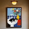 Art Green Bedroom and Cat Poster Minimalist Wall Art Print Canvas Painting Posters for Living Room Modern Home Decor