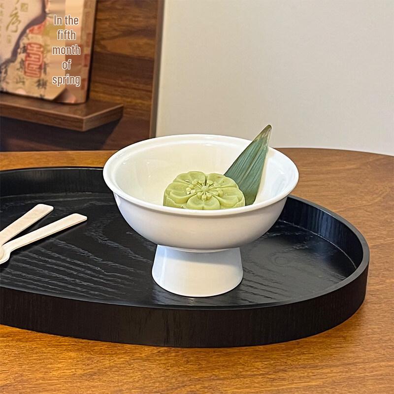 Ceramic Footed Ice Cream Dessert Bowl