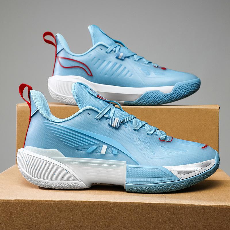 Foreign trade new basketball shoes men's actual combat wear-resistant low-top non-slip breathable student shock high-quality sports shoes women