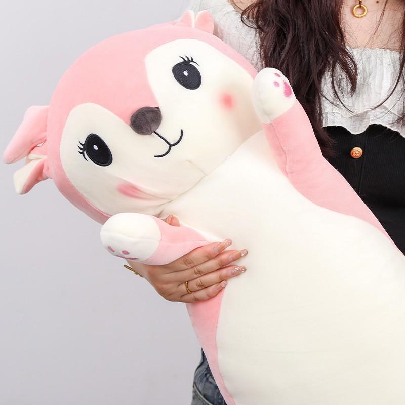 Long Plush Deer Stuffed Toy Pillow Adults Soft Cuddle Companion Sleep Aid 70-130cm