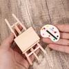 Wood Miniature Art Easel Stand Set Doll House Accessories Kids Toy For Creative Play And Learning Scene Display Decors