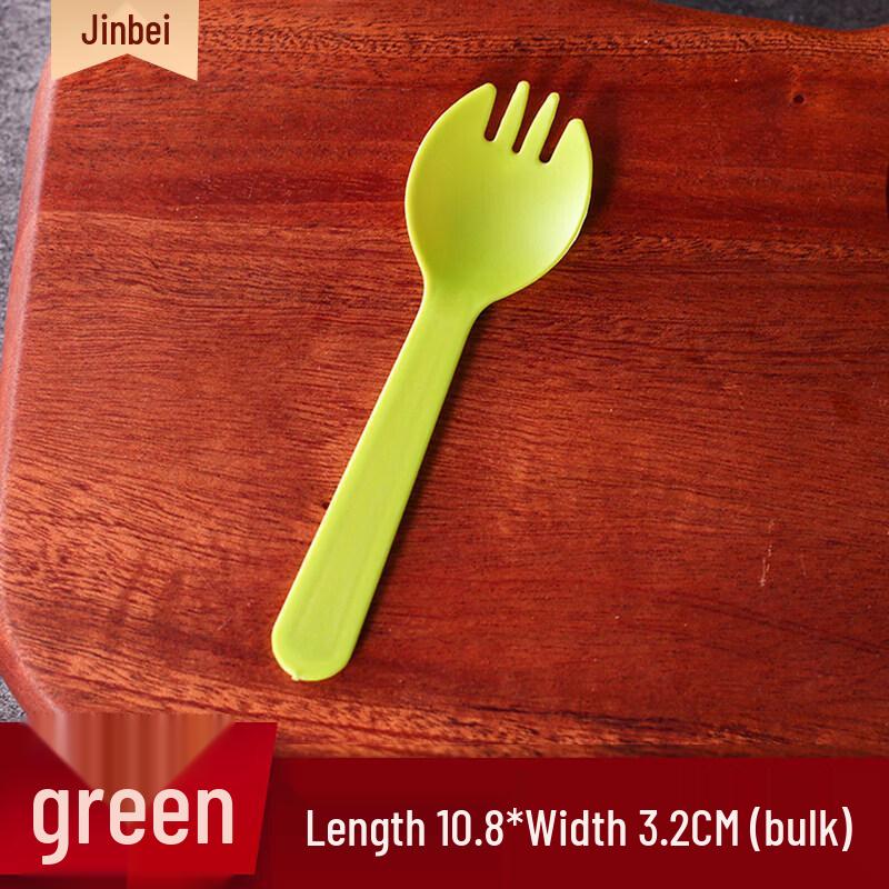 ZISIZ Disposable Plastic Cake & Fruit Fork Spoon Set
