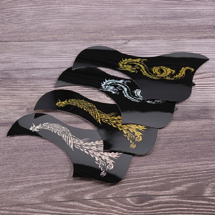 4/8pcs Acoustic Guitar Anti-Scratch Guard Plate Dragon Bird Guitar Pickguard Self Adhesive Scratch Plate Easy Install