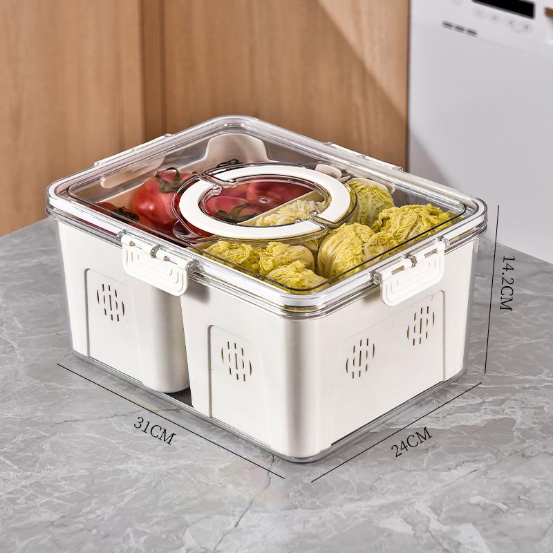 Kitchen Spice and Condiment Storage Box with Sealed Fresh-Keeping Compartments