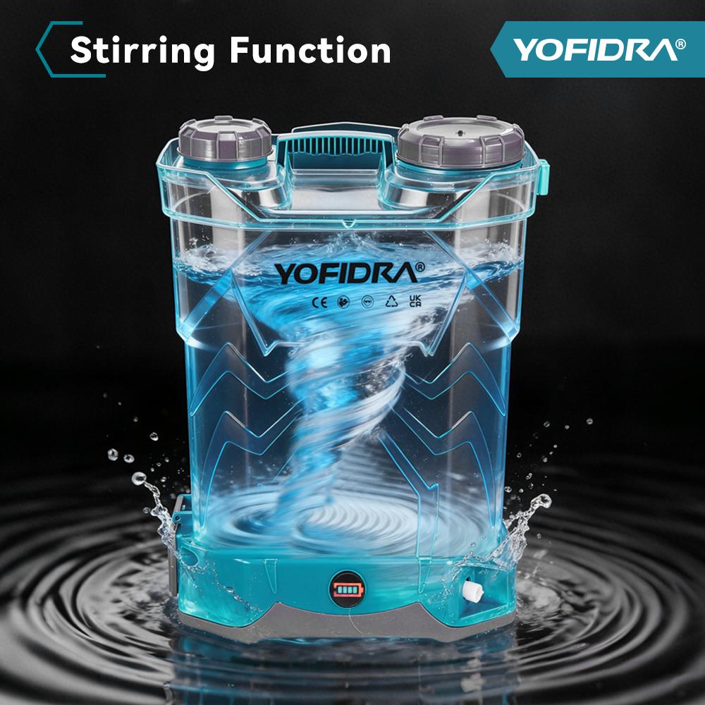 Yofidra Spruzzatore Elettrico 20L Alta Capacità Zaino Spruzzatore per Prato e Giardino Strumenti Elettrici Per Batteria Makita 21V Pin