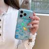 Gradient Blue Laser Fish School Case for iPhone 17/16 Pro Max/15 Pro - High-End Aesthetic