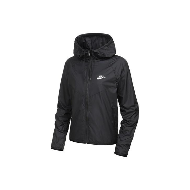 Nike Windrunner Sports Casual Hooded Jacket Women jackets Black BV3939-010 M