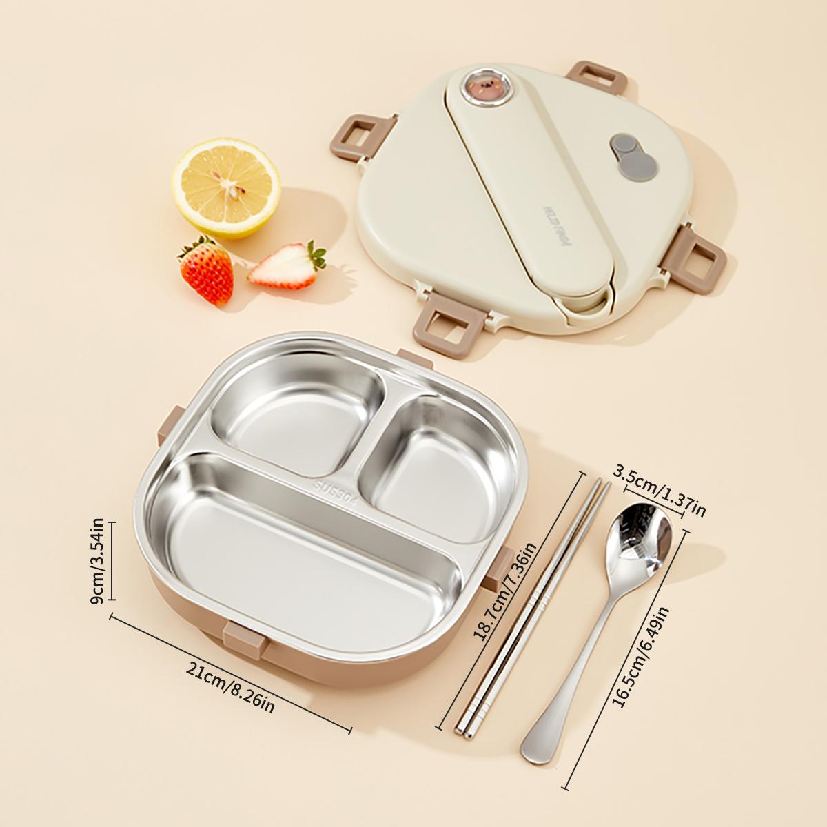 34 Compartment 304 Stainless Steel Lunch Container With Cutlery Portable Divided Bento Lunch Box For Kid Student Microwave Safe 13800₽