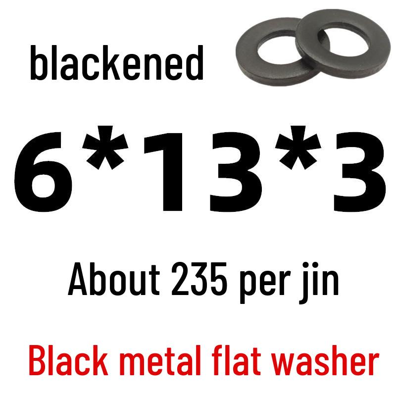 Thickened Black Iron Flat Washer for Screws, Non-standard Round Design