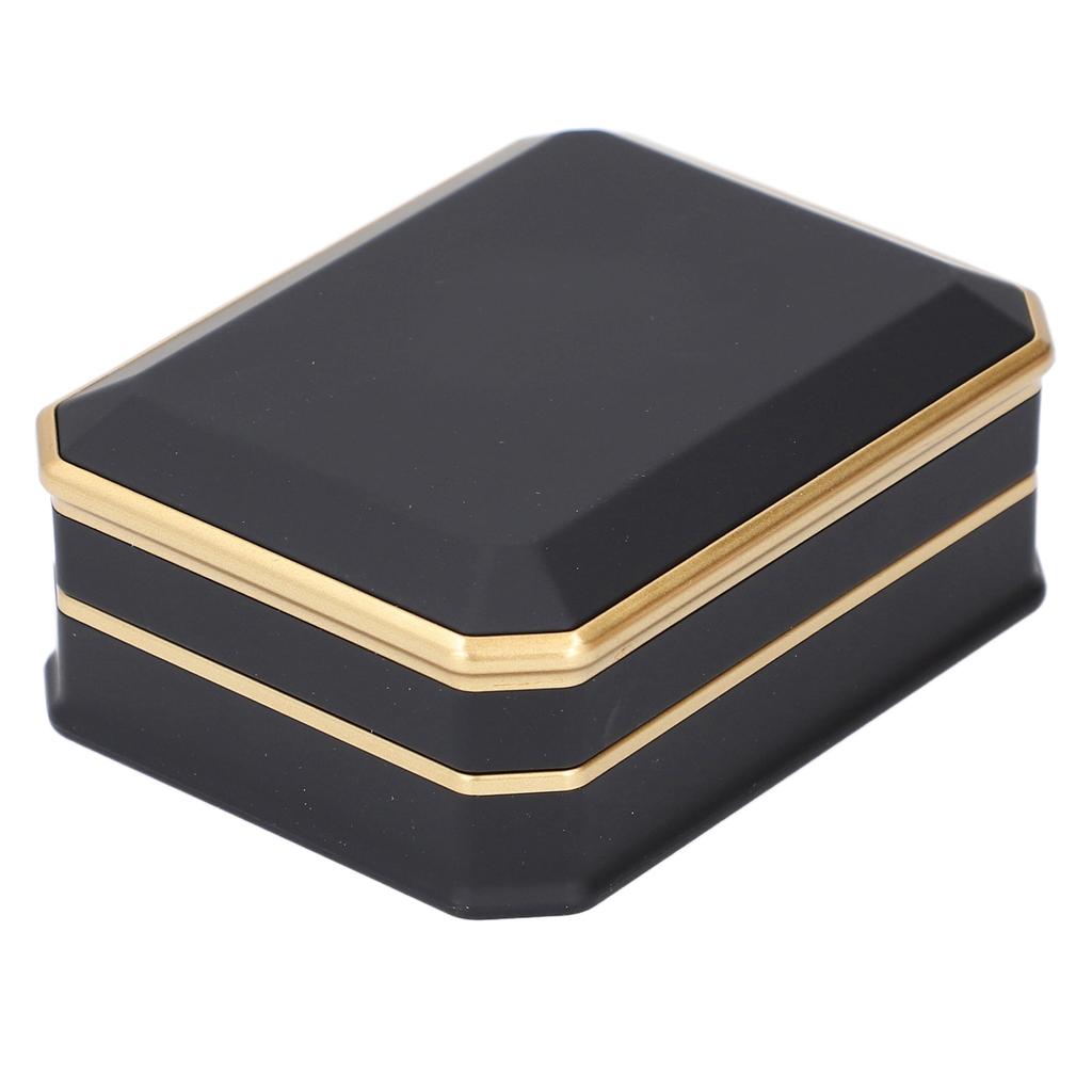 Matt Svart Halsbandsask LED-Ljus Sammet Interiör Smycken Halsband Hänge Förvaring Displayfodral