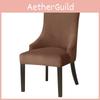 Velvet Wingback Stretch Chair Cover High Back Sloping Arm Dining Chairs Cover