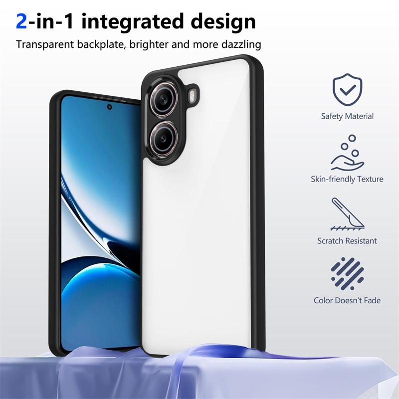 Hülle Für Xiaomi Poco X7 Pro 5G Hülle Silikon Bumper Klar Hart PC Rückseite Für Poko Little X7Pro PocoX7pro Linsenschutz Funda