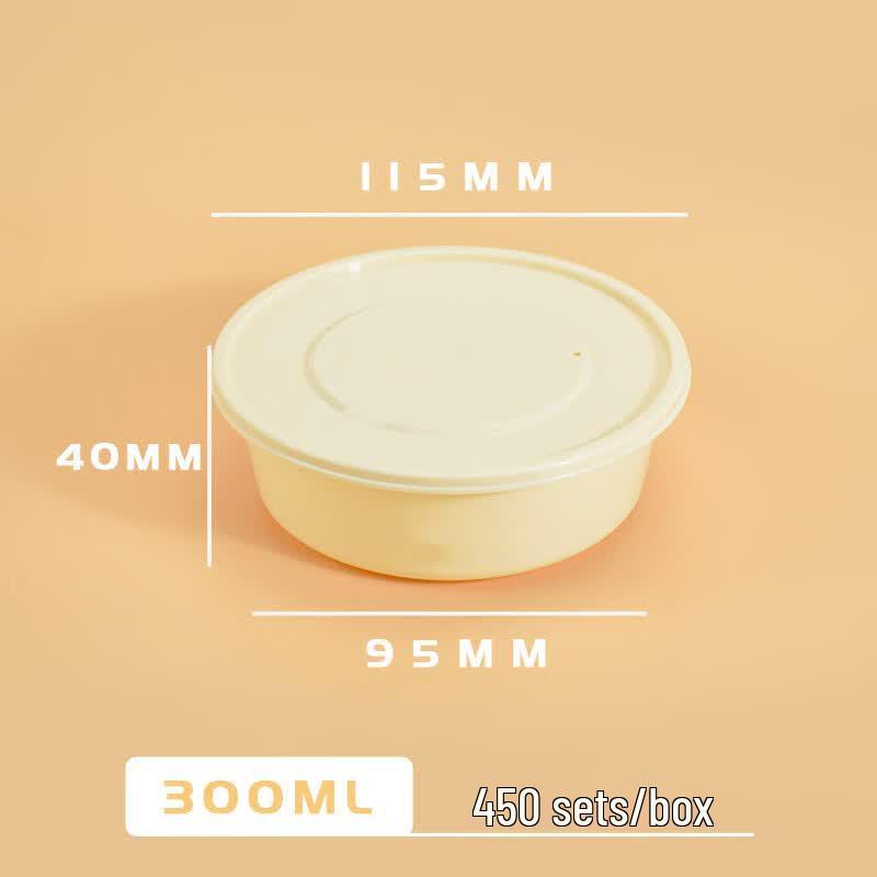 Biodegradable Round Takeout Meal Box with Lid