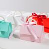 1PC Candy Box Bridal Showers Gift Boxes Giveaways With Pearl Handle Festive Easy to fold Parties Solid Color Elegant Weddings