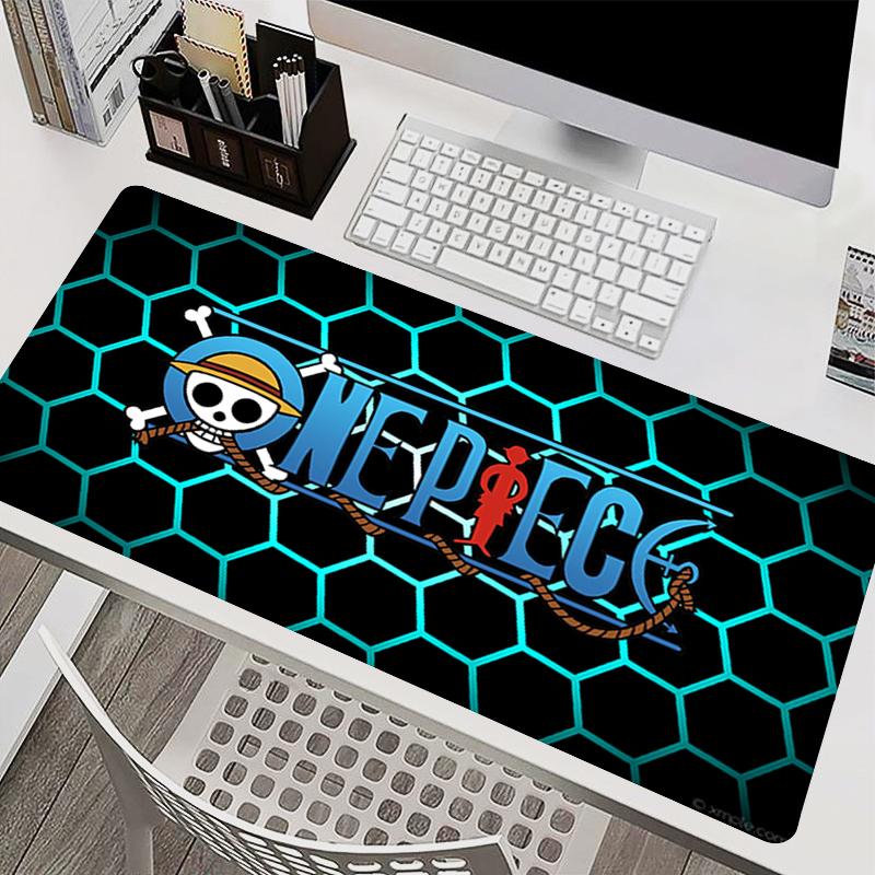 Large Mouse Pad OOne PPiece Luffy Notebook Desk Mat Gaming Keyboard Pad Designed Specifically Black And White Anime Mousepad