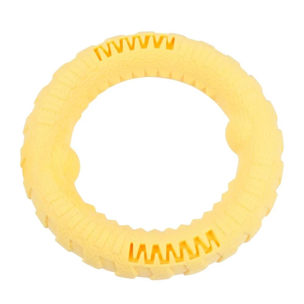 

Игрушки для собак для больших собак, интерактивное тренировочное кольцо, съемник, устойчивый для собак, летающие диски для домашних животных, игрушечное кольцо для собак 18 см жёлтый