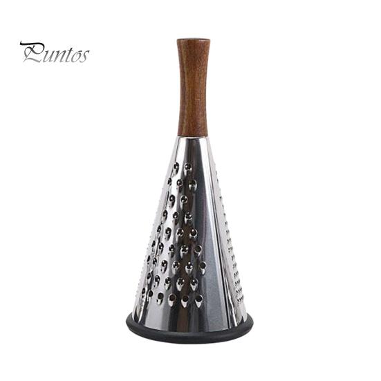 

Конусная терка для сыра из нержавеющей стали с деревянной ручкой, 3-сторонняя терка для овощей, сыра, шоколада, овощей, кухонная терка для пармезана L