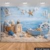 2D Seaside and Nautical Themed Backdrop Photo Background Banner