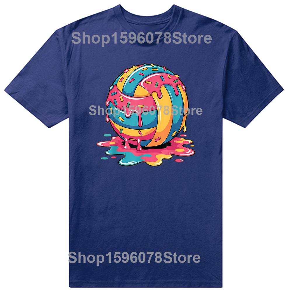 Funny Graphic Volleyball Ice Cream Tshirts Men Womens Fashion Casual Tshirt 100 Cotton Loose Oversized T Shirt