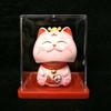 Solar-Powered Waving Maneki-neko Ornament, 2-Inch, Attracts Wealth for Office Desk or Cashier Counter Decoration