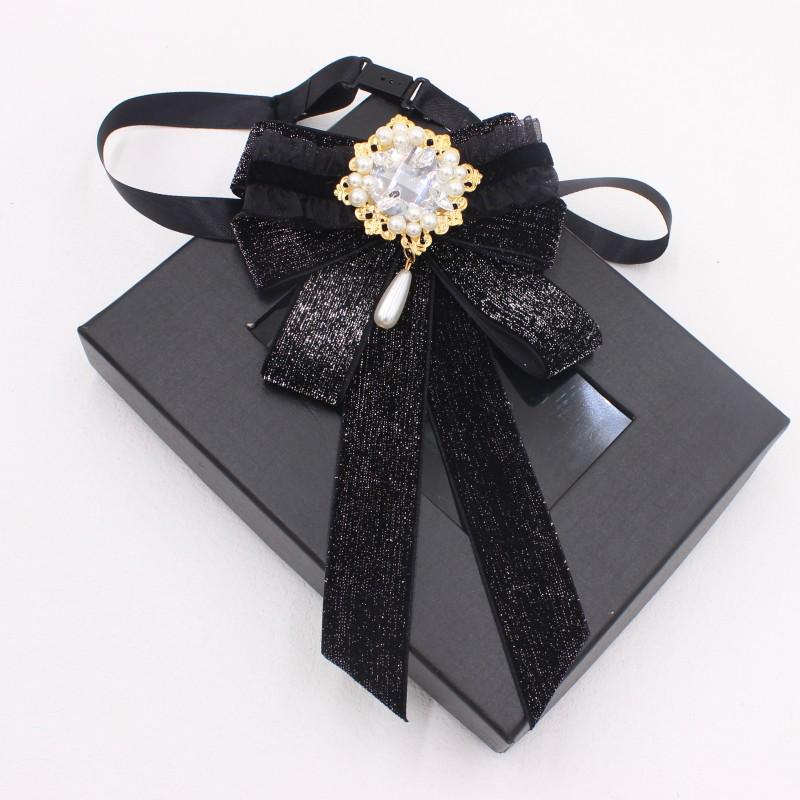 Starry Cat Rhinestone Bow Tie: Korean Style Sequin Stage Lapel Flower Collar Accessory TS258