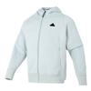 adidas SS24 Z.N.E. Μπουφάν Φούτερ με Λογότυπο σε Μονόχρωμο Ανδρικά Αθλητικά Ρούχα Ανοιχτό Γκρι IQ1378