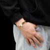 Classic Byzantine Chain Link Bracelet Christian Cross Charm Bracelets for Men Stainless Steel Byzantine Chain Link Bracele