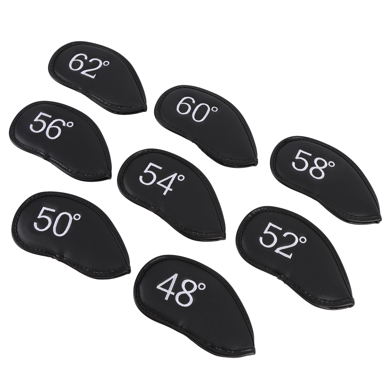 

8PCS Wedge Irons Club Head Cover PU Leather Club Iron Headcover 48 degrees 50 degrees 52 degrees 54 degrees 56