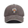 Simple retro sunshade baseball cap unisex versatile washed old cartoon printed soft top baseball cap