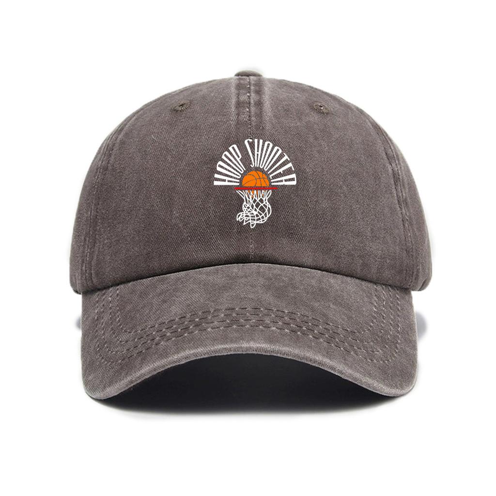 Simple retro sunshade baseball cap unisex versatile washed old cartoon printed soft top baseball cap