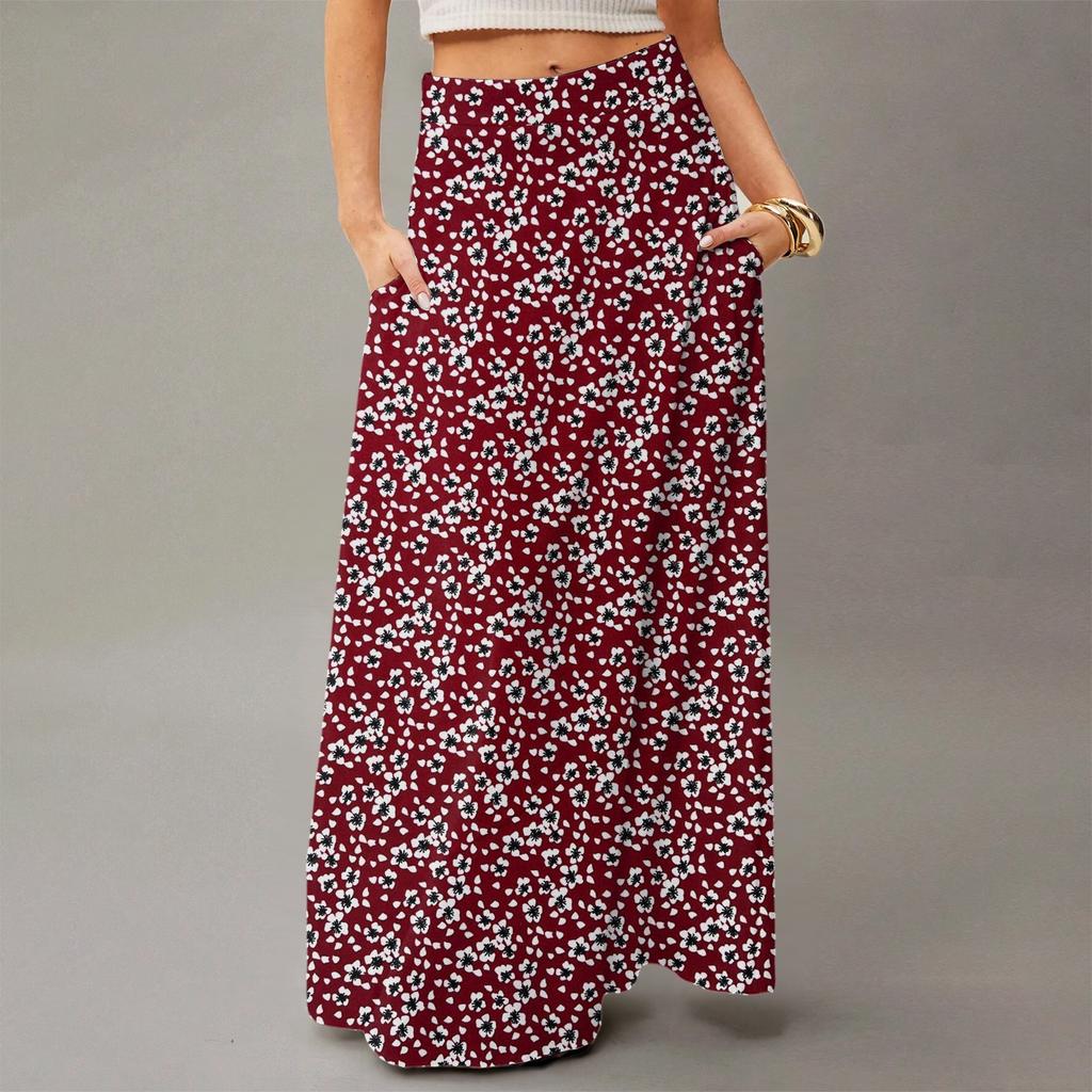 Women's Flowy Maxi Dress Regular Casual Floral Print Summer Bohemian Skirt