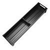 Silverware Drawer Organizer Aluminum Adjustable Kitchen Utensil Tray Flatware and Utensil Holder for Spoons Forks Black