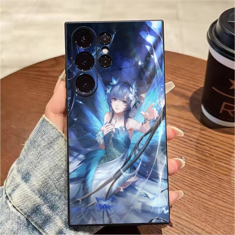 SSR Shin-ing Game N-Nikki-iES Fodral För Samsung S25,S24,S21,S22,S23,S20,Ultra,S26,Plus,Fe,Note,5G Svart Fodral