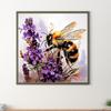 40x40cm Bee Flower 5D DIY Full Drill Round Diamond Painting Kit for Home Decor