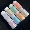 Iridescent Fairy Pink Nail Art Powder - Translucent Aurora with High Color Concentration for Quicksand Effects.