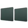 2Pcs Mouse Pad PVC Leather Waterproof Desk Mat Office Home Mice Protector 27x21cmBlack Green