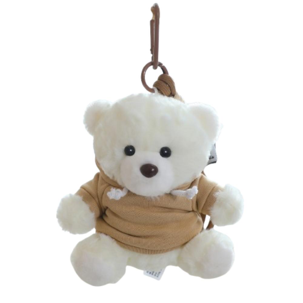 Kawaii Bär Plüsch Schlüsselanhänger Cartoon Kleiner Bär Stofftier Puppe Kapuzenpullover Bär Anhänger Dekoration