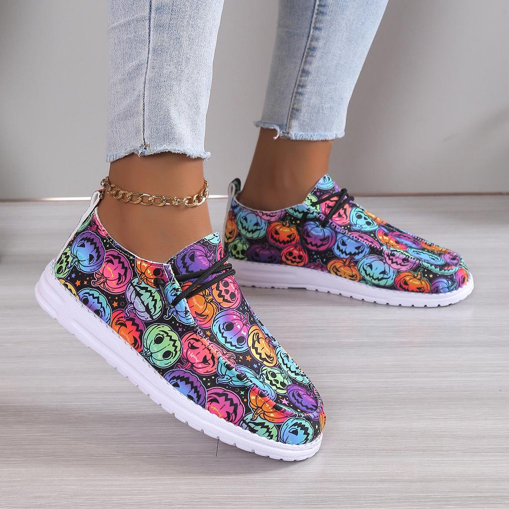 fashion Women's Vulcanize Shoes Round Toe Flat Slip on Shoes for Women Outdoor Fashion Patchwork Color Flats Platform Elastic Band Shoes