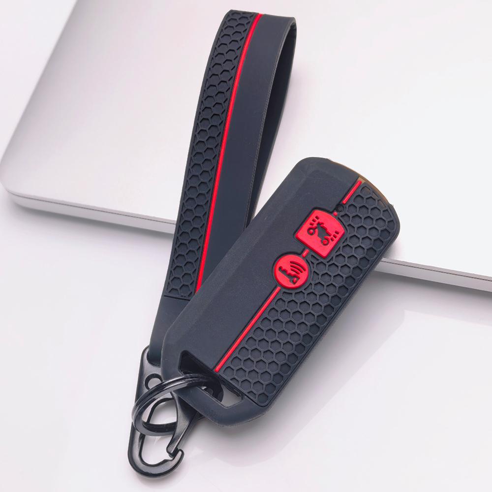 Key Fob Cover for Honda 150 PCX 125 Switch with Keychain Anti-Scratch Guard Shockproof Protection Soft Grip Texture Responsive Button Touch
