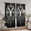 Artistic Modern Baphomet Curtains Light Filtering Design Bedroom Living Room Dining Study Curtain With Rod Pocket Blackout Polyester Perfect For Area